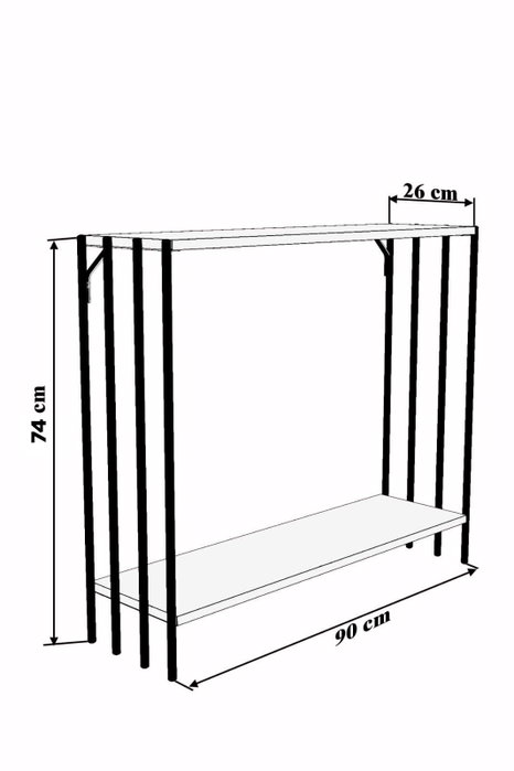 Hanah Home Aparador Verona Negro y Pino Atlántico - 90x74x26 cm